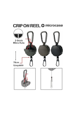Daiichiseiko Crip On Reel + Micro Case 2 Gözlü Aksesuar Askısı Black