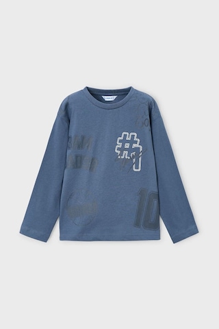 Erkek Çocuk Basketbol Temalı Grafik Baskılı Uzun Kollu T-shirt - Mavi SARI