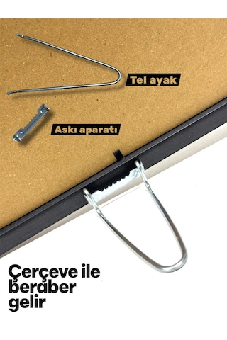 İlk Fotoğrafım Çerçevesi - 20x20 Paspartulu Fotoğraf Çerçevesi Siyah Renk