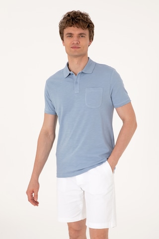 U.S. Polo Assn. Erkek Slim Fit Mavi Polo Yaka Tişört 50299538-VR036