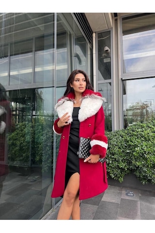 İthal Kürklü Bordo Kaşe-521 Bordo