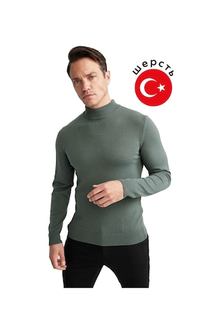 Sergio Tex Boğazı Olmayan Sıcak Kazak 51340927 Koyu Zeytin Yeşili