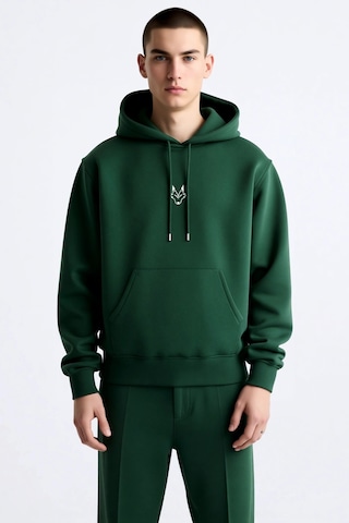 Benerly Erkek Kapüşonlu Standart Kol Kanguru Cep Sweatshirt Fonksiyonel D Haki