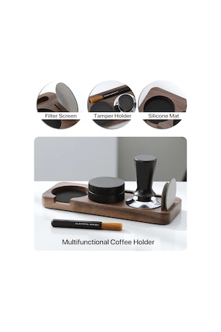 Dinosaurs Kahve Sabotaj Mat İstasyonu Standı Portafilter Tutucu Destek Tabanı Raf Sabili Ahşap 58mm Barista İçin Aksesuarlar Diğer