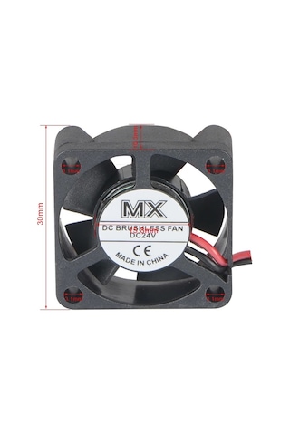 24v Dc 3010 Fırçasız Axial Fan -xh2 Konektör L.10cm