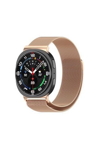 Samsung Uyumlu Galaxy Watch 8 Zore Krd-01 Metal Kordon - Pembe