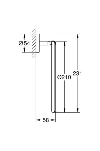 Grohe Yuvarlak Havluluk Baucosmopolitan Krom - 40460001 Krom