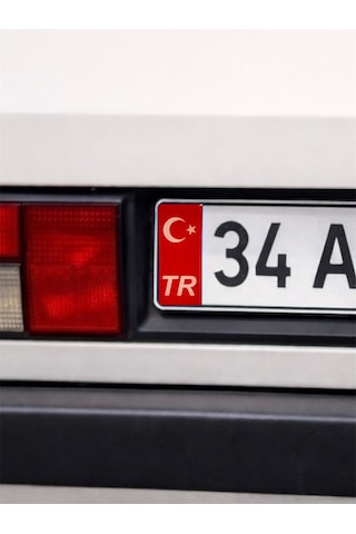 Tr Yazılı Ayyıldızlı Damla Etiket Kabartmalı Plaka Pulu Sticker Kırmızı Pul 2 Adet Kırmızı