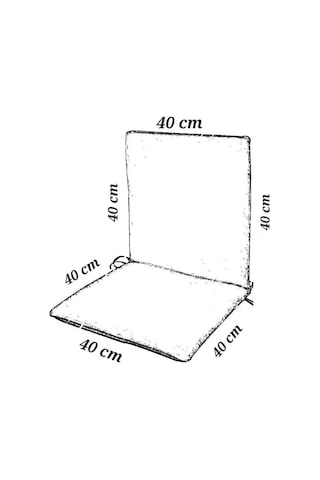 Bahçe Balkon Salon Yıldız Desenli Sandalye Minderi 1 Adet Gri