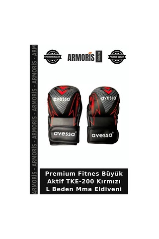 Premium Fitnes Büyük Aktif Tke-200 Kırmızı L Beden Mma Eldiveni