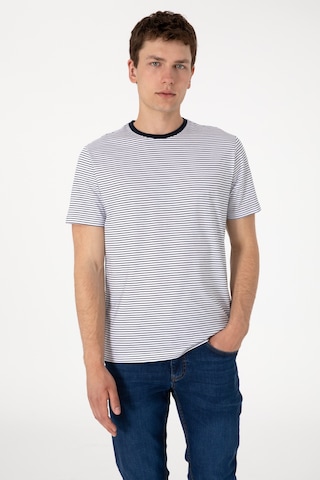 U.S. Polo Assn. Erkek Regular Fit Bisiklet Yaka Lacivert Çizgili Tişört 50306898-VR033