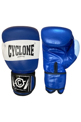 Cyclone Tiger Orijinal Deri Boks Ve Kick Boks Eldiveni Mavi