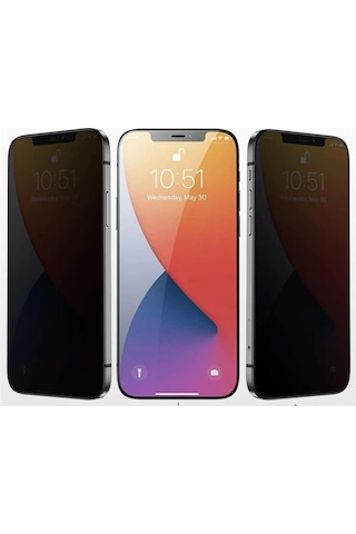 Vendas Apple Uyumlu iPhone 12 Pro Hide Serisi Privacy Tam Kaplama Hayalet Ekran Koruyucu