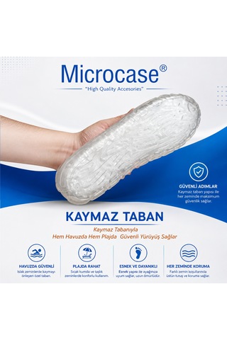Microcase Unisex Şeffaf Deniz Ayakkabısı Nefes Alabilen Delikli Yapı Kaymaz Taban Al99099