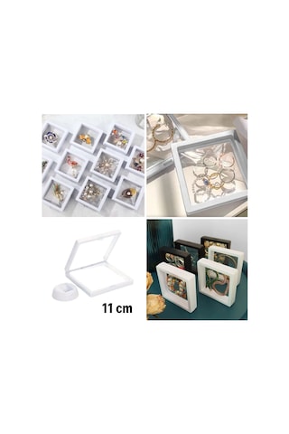 Buffer Buffer 11 X 11 Cm Standlı 3d Takı Ziynet Hatıra Koleksiyon Saklama Kutusu Şeffaf Film Çerçevesi - 8684003012752