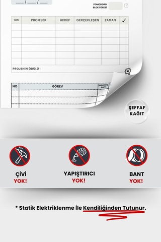 Pomodoro Tekniği Planlayıcı, Sihirli Kağıt, Ders Planlayıcı, İş Planlayıcı, Süresiz Planlayıcı