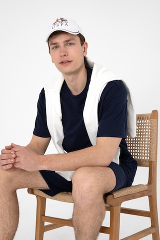 U.S. Polo Assn. Erkek Comfort Fit Bisiklet Yaka Lacivert Tişört 50308814-VR033