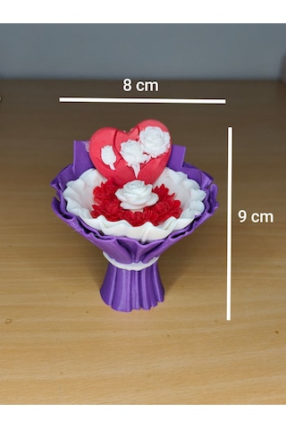 Mini Çiçek Buketi Plastik Hediyelik Mor Mini Çiçek Buketi Plastik Hediyelik Mor