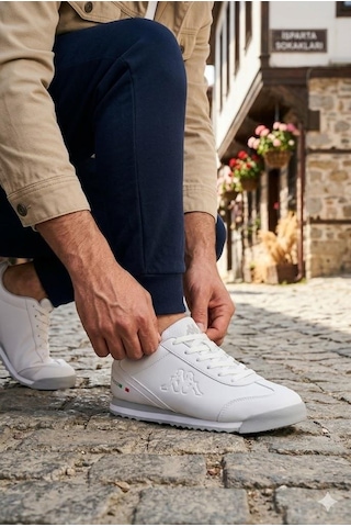 Kappa Kp-2072 Samana Rahat Orijinal Ürün Erkek Spor Sneaker Ayakkabı Beyaz