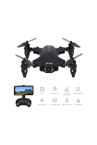 Samdoo H2 Mini Katlanabilir Drone: 4k Kamera, Hız Kontrolü, Başsız Mod Ve İzleme Uçuşu Özellikleriyle Pil Dahil