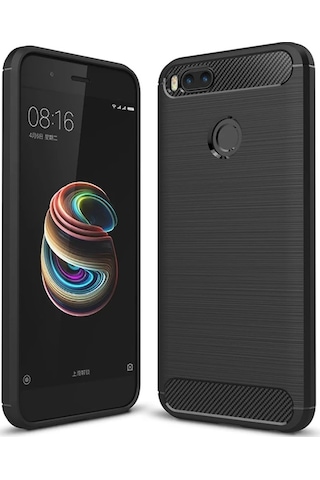 Xiaomi Mi 5x Dark Ultra Koruma Karbon Fiber Doku Silikon Kılıf- 5775 Lacivert
