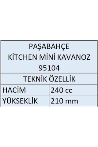 95104 Kitchen Mini Baharatlık Kavanoz 240cc -12 Adet Şeffaf