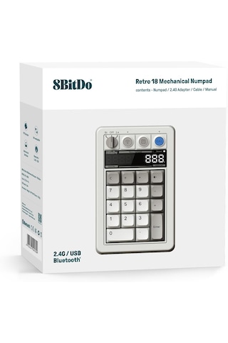 8bitdo Retro 18 M Edition Mekanik Numpad Gri