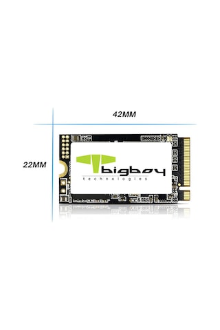 Bigboy BSSD2242N512G 512 GB 2500-1800Mb/s 22x42 PCIe M.2 NVMe SSD