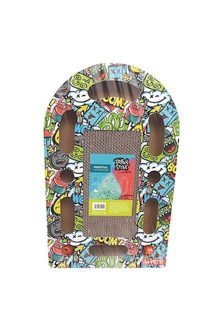 M-pets Urban Style Freestyle Kedi Karton Tırmalama Tahtası Renkli 50x30 Cm 244-54018.01