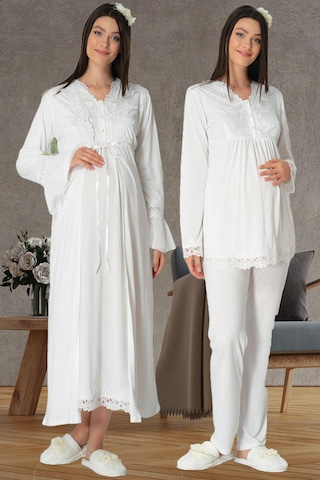 Carpediem L.r. 1519 Ekru 4 Parça Lohusa Set