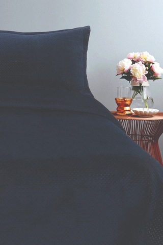 Zebra Casa Scala Lacivert Çift Kişilik Yatak Örtüsü Seti Lacivert