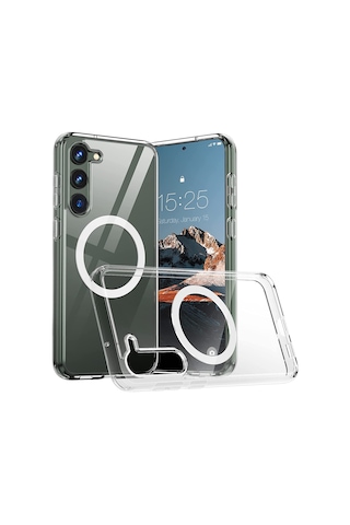 Teknomoda Samsung Galaxy S23 Kılıf Magsafe Uyumlu Manyetik Şeffaf Kapak