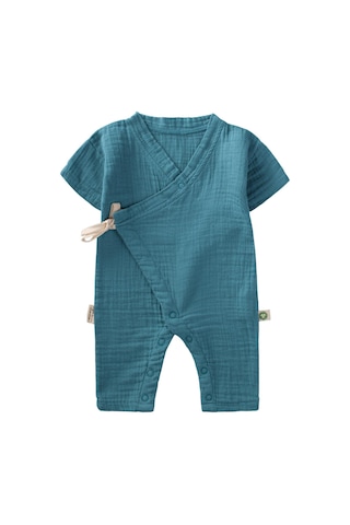 Cigit Organic Kruvaze Müslin Tulum 0-9 Ay Turkuaz Turkuaz