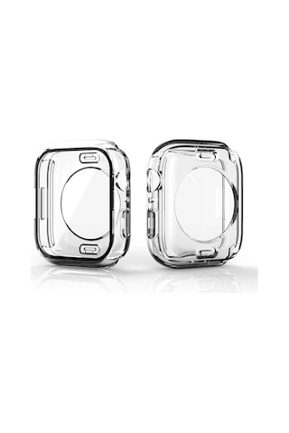 Watch 7 45mm 360 Derece Korumalı Kasa Ve Ekran Koruyucu Nrtk Watch Gard 12 - Renksiz