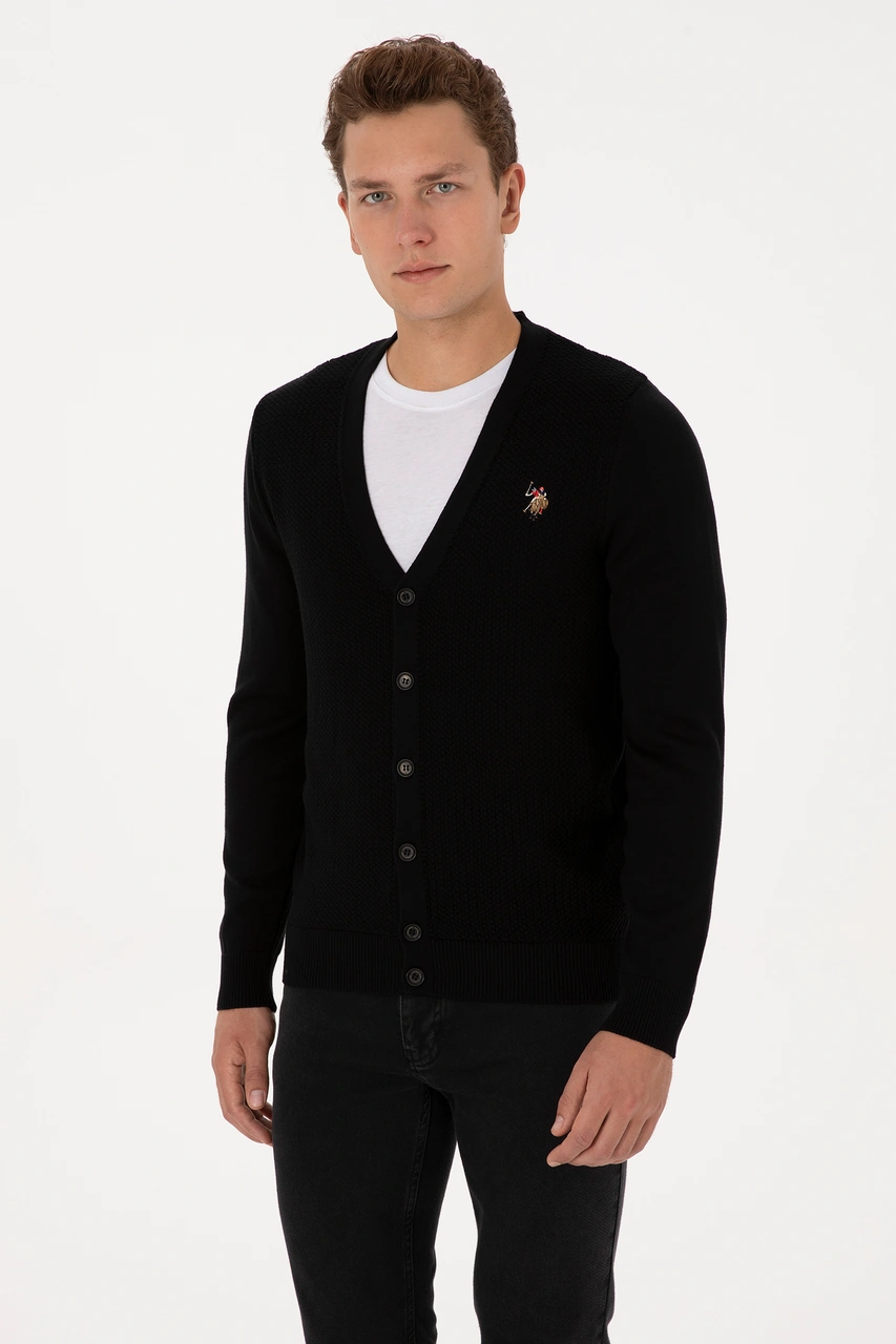 U.s. Polo Assn. Erkek Siyah Hırka Triko 50307952-vr046 Siyah
