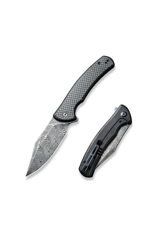 Civivi Sinisys Cf G10 Damascus Kamp Çakı Siyah