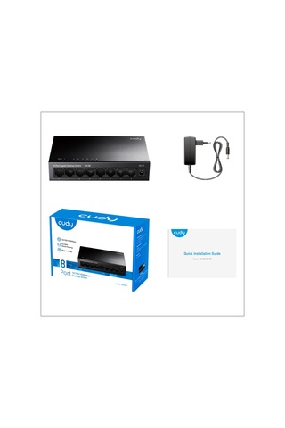 Cudy GS108 10/100/1000 Mbps 16K Mac 8 Port Gigabit Switch