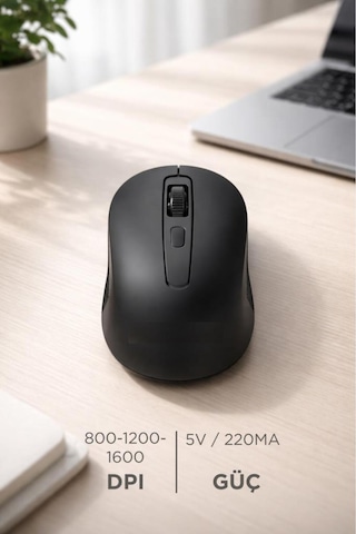 Kablosuz Mouse Usb Alıcılı Fare Tm22 Siyah -