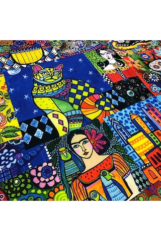 Döşemelik Kumaş Dijital Baskı Frida Kahlo Desen