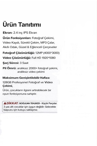 Cmr97 Çocuk Dijital Mini Kamera 1080p Hd 2.4 İnç Ekran Fotorğraf Video Oyun Müzik Usb Şarj Termal Resim Kağıt Baskılı Yazıcı Kamera Video Makinesi Print Kamera Açık Mavi