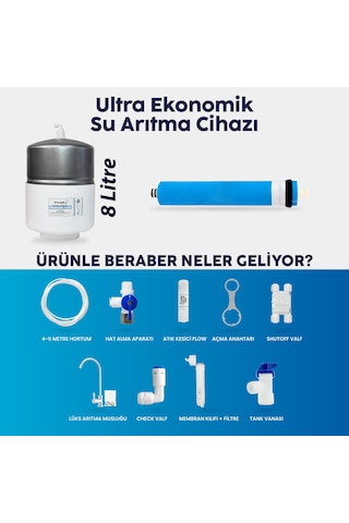 Tanıtıma Özel 8l Enkaplı Basınç Kırıcı Hediye Eko Su Arıtma Cihaz