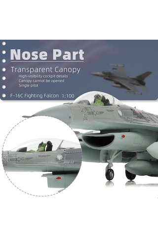 Maket Uçaklar-f16 Savaş Uçağı Ebat 1:100 14 10 5 Cm .