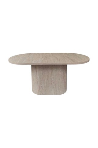 Lucca Oval Traverten Masa, 90x170 Traverten