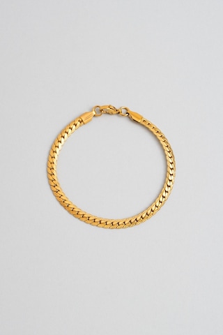 So Chic Örgü Model Sarı Kaplama Çelik Erkek Bileklik Sarı