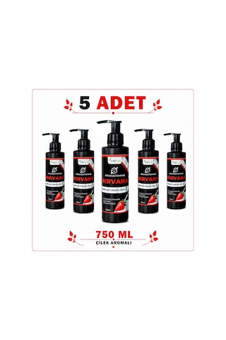Nirvana Çilek Aromalı Kayganlaştırıcı Jel 5 x 750 ML
