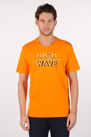 Arma Erkek Büyük Beden Bisiklet Yaka Tişört Y22374868301 Turuncu