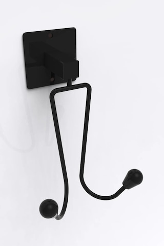 Yapışkanlı Siyah 7'li Banyo Seti Uzun Havluluk Rulo Havluluk Tuvalet Kağıtlık Siyah