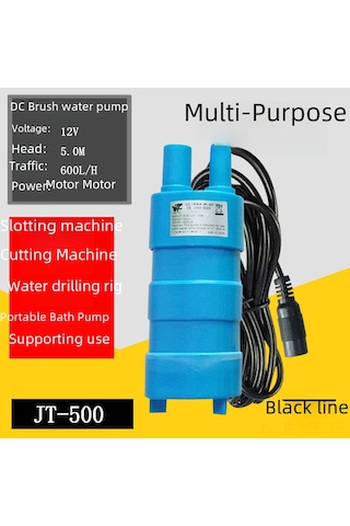 Mufunye 12v Dc Mikro Dalga Pompa, 5m Yüksek Lifter, 10l/dakika Debi, Direkt Tip, Dayanıklı Ekipman Beyaz Kablolu, Gri, 5.5 2.1 Ana Soketli