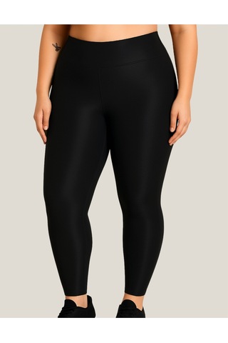 Alya Underwear Büyük Beden Tayt Dalgıç Kumaş Yüksek Bel SiYAH