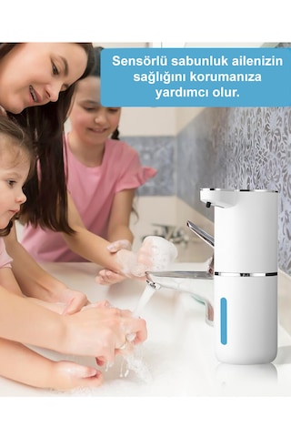 Greentech Sensörlü Usb Şarjlı Köpük Sabunluk / Gt-sd03 Beyaz